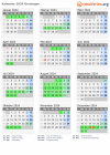 Kalender 2024 mit Ferien und Feiertagen Groningen