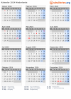 Kalender 2024 mit Ferien und Feiertagen Niederlande