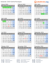Kalender 2024 mit Ferien und Feiertagen Emilia-Romagna