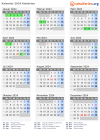 Kalender 2024 mit Ferien und Feiertagen Kalabrien