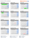 Kalender 2024 mit Ferien und Feiertagen Lombardei