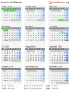 Kalender 2024 mit Ferien und Feiertagen Marken