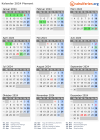 Kalender 2024 mit Ferien und Feiertagen Piemont