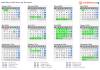 Kalender 2024 mit Ferien und Feiertagen Møre og Romsdal