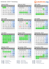 Kalender 2024 mit Ferien und Feiertagen Tröndelag