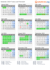 Kalender 2024 mit Ferien und Feiertagen Troms und Finnmark