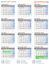 Kalender 2024 mit Ferien und Feiertagen Vestfold