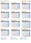 Kalender 2024 mit Ferien und Feiertagen Viken