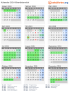 Kalender 2024 mit Ferien und Feiertagen Oberösterreich