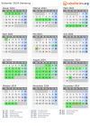 Kalender 2024 mit Ferien und Feiertagen Salzburg