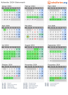 Kalender 2024 mit Ferien und Feiertagen Steiermark