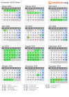 Kalender 2024 mit Ferien und Feiertagen Wien