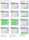 Kalender 2024 mit Ferien und Feiertagen Heiligkreuz