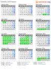 Kalender 2024 mit Ferien und Feiertagen Oppeln