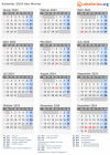 Kalender 2024 mit Ferien und Feiertagen San Marino