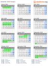 Kalender 2024 mit Ferien und Feiertagen Aargau