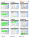 Kalender 2024 mit Ferien und Feiertagen Appenzell Ausserrhoden