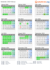 Kalender 2024 mit Ferien und Feiertagen Glarus