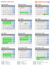 Kalender 2024 mit Ferien und Feiertagen Jura