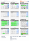 Kalender 2024 mit Ferien und Feiertagen Reichenau an der Knieschna