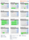 Kalender 2024 mit Ferien und Feiertagen Semil