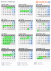 Kalender 2025 mit Ferien und Feiertagen Odder