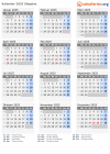 Kalender 2025 mit Ferien und Feiertagen Slagelse