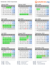 Kalender 2025 mit Ferien und Feiertagen Saarland