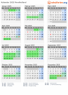 Kalender 2025 mit Ferien und Feiertagen Nordholland