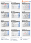 Kalender 2025 mit Ferien und Feiertagen Kasachstan