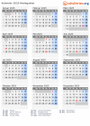 Kalender 2025 mit Ferien und Feiertagen Madagaskar