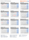 Kalender 2025 mit Ferien und Feiertagen Montenegro