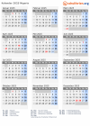 Kalender 2025 mit Ferien und Feiertagen Nigeria
