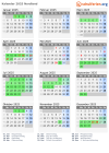 Kalender 2025 mit Ferien und Feiertagen Nordland