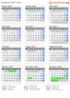 Kalender 2025 mit Ferien und Feiertagen Troms