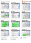 Kalender 2025 mit Ferien und Feiertagen Lodsch