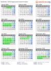 Kalender 2025 mit Ferien und Feiertagen Appenzell Ausserrhoden