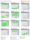 Kalender 2025 mit Ferien und Feiertagen Graubünden