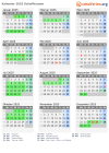 Kalender 2025 mit Ferien und Feiertagen Schaffhausen