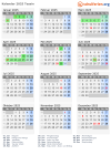 Kalender 2025 mit Ferien und Feiertagen Tessin