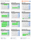 Kalender 2025 mit Ferien und Feiertagen Waadt