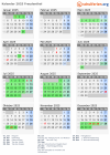 Kalender 2025 mit Ferien und Feiertagen Freudenthal