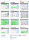 Kalender 2025 mit Ferien und Feiertagen Leitmeritz