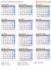 Kalender  mit Ferien und Feiertagen Äquatorialguinea