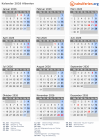 Kalender  mit Ferien und Feiertagen Albanien