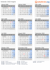 Kalender  mit Ferien und Feiertagen Angola