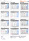 Kalender  mit Ferien und Feiertagen Argentinien