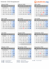 Kalender 2026 mit Ferien und Feiertagen Bangladesch
