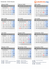 Kalender  mit Ferien und Feiertagen Benin