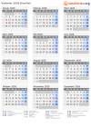 Kalender  mit Ferien und Feiertagen Brasilien